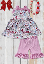 Load image into Gallery viewer, Valentine&#39;s Blue* Printed Girls Short Set