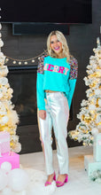 Load image into Gallery viewer, Merry Turquoise Sweatshirt