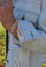 Load image into Gallery viewer, Rhinestone Cowgirl Crystal Embellished Denim Jacket