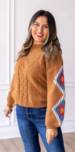 Load image into Gallery viewer, *RESTOCK* Terracotta Horizon Aztec Sleeve Sweater