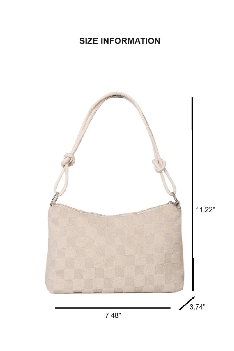 Checkered Monogram Shoulder Bag