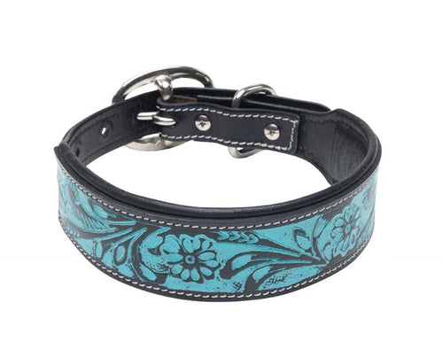 Durango Daisy Hand - Tooled Dog Collar *Large*