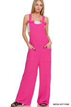 Load image into Gallery viewer, Corded Rib Knot Strap Relaxed Fit Overalls