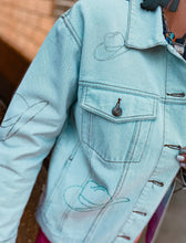 Load image into Gallery viewer, Rhinestone Cowgirl Crystal Embellished Denim Jacket