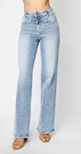 Jenny Front Yoke Light Wash Denim Jeans