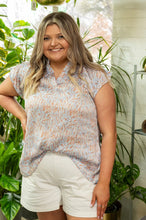 Load image into Gallery viewer, Abstract Blue &amp; Orange Top