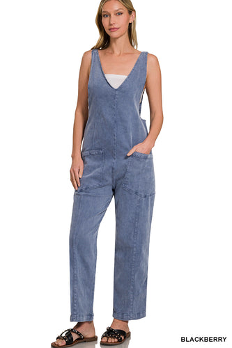 Casual Adjustable Strap Baggy Jumpsuit With Pockets