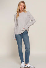 Load image into Gallery viewer, Long Sleeve Mock Neck Raised Seam Sweater