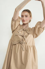 Load image into Gallery viewer, Embroidered Bow Tie Babydoll Dress