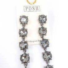 Load image into Gallery viewer, Round Rhinestone 5-Drop Earring