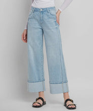 Load image into Gallery viewer, Kris Seamed Cuffed Baggy Wide Leg Jeans