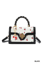 Load image into Gallery viewer, Cherry Pattern Vegan Leather Shoulder Hand Bag