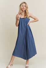 Load image into Gallery viewer, Wide Leg Chambray Cami Jumpsuit