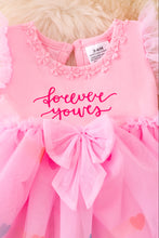 Load image into Gallery viewer, &quot;Forever Yours&quot; Heart Printed Tulle Dress with Bloomers