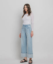 Load image into Gallery viewer, Kris Seamed Cuffed Baggy Wide Leg Jeans