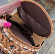 Load image into Gallery viewer, Wild Cherry Tooled Leather Canteen Purse Limited Edition