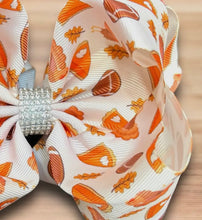 Load image into Gallery viewer, Pie &amp; Football Printed Double Layer Hair Bow