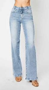 Jenny Front Yoke Light Wash Denim Jeans