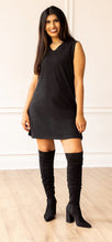 Load image into Gallery viewer, Bare Elegance Black Sleeveless Sweater Dress