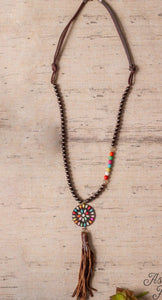 Wild Wild West Rainbow Squash Blossom Necklace