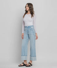 Load image into Gallery viewer, Kris Seamed Cuffed Baggy Wide Leg Jeans