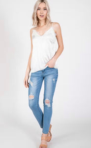 Charmeuse Sleeveless Camisole Top