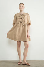 Load image into Gallery viewer, Embroidered Bow Tie Babydoll Dress