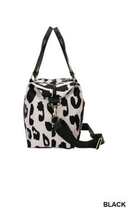 Leopard Print Weekender Travel Duffle Bag