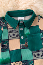 Load image into Gallery viewer, &quot;I&#39;d Rather Be Hunting&quot; Multi-Printed Patch Romper