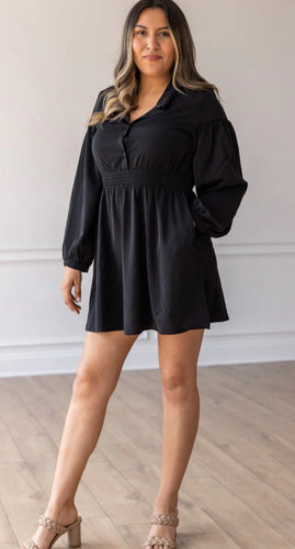 Black Button Down Dress