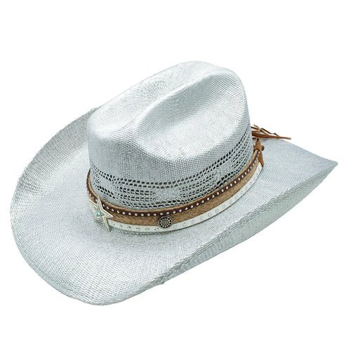 Plata Woven Toyo Straw Western Drifter Cowboy Hat