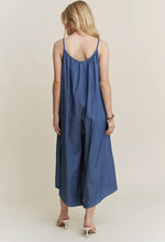 Load image into Gallery viewer, Wide Leg Chambray Cami Jumpsuit