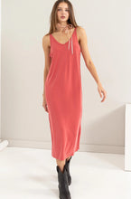 Load image into Gallery viewer, Soft V Neck Midi Dress