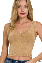 Load image into Gallery viewer, Washed Cotton V-Neck Sleeveless Top