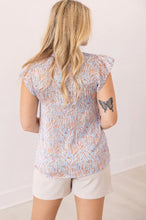 Load image into Gallery viewer, Abstract Blue &amp; Orange Top