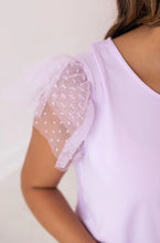 Load image into Gallery viewer, Tulle Sleeve Top, Lavender