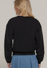Load image into Gallery viewer, Long Sleeve Crew Neck Sequin Detail Inner Fleece Sweatshirt