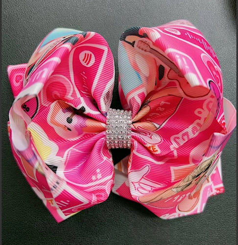 Musician Printed Double Layer Hair Bow