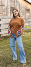 Load image into Gallery viewer, *RESTOCK* Terracotta Horizon Aztec Sleeve Sweater