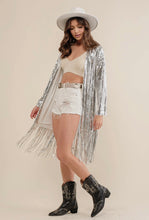Load image into Gallery viewer, Sequin Fringe Star Back Cardigan
