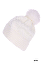 Load image into Gallery viewer, Warm Woven Knitted Lined Pom Beanie