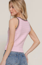 Load image into Gallery viewer, Contrast Color Halter Neck Crochet Spring Sweater