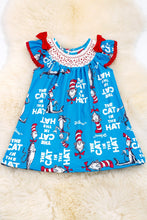 Load image into Gallery viewer, Turquoise Character Printed Smocked Dress
