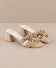 Load image into Gallery viewer, The Julissa Khaki | Romantic Low Heel Sandal