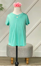Load image into Gallery viewer, Girls&#39; Tangled V-Neck Basics In Mint