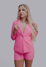 Load image into Gallery viewer, Boss Lady Striped Blazer Shorts Set