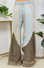 Load image into Gallery viewer, Wild West Lace Rhapsody Denim Lace Flare Pants