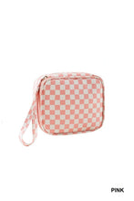 Load image into Gallery viewer, Checkered Cosmetic Makeup Travel Case