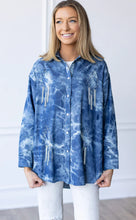 Load image into Gallery viewer, &#39;Sparkles And Spurs’ Denim Button Up With Rhinestone Fringe