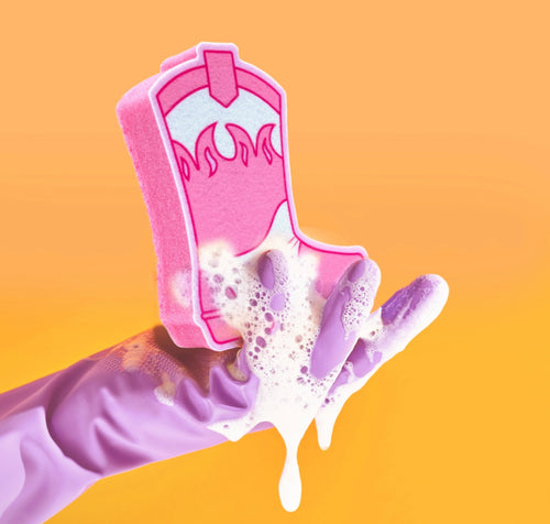 Western Pink Boot Sponge